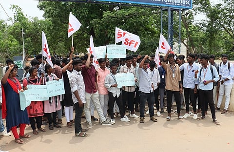 The students of Rajah Serfoji Government Arts College