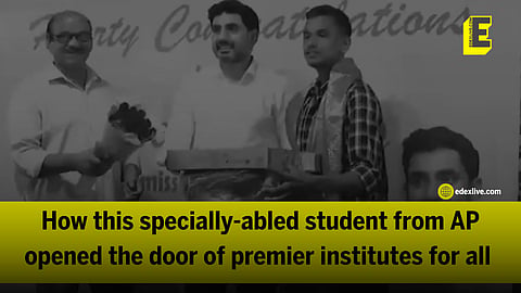 The minister met all the 25 students at his residence in Undavalli and gifted them laptops