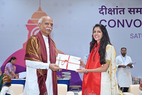 Student receiving degree during the IIT Roorkee convocation