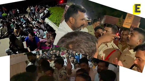 Scenes from the protests