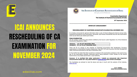 ICAI reschedules November 2024 exam