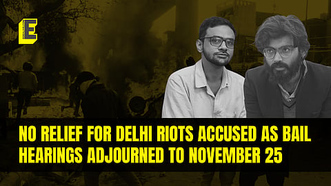Umar Khalid, Sharjeel Imam bail hearings in 2020 Delhi riots case adjourned to November 25