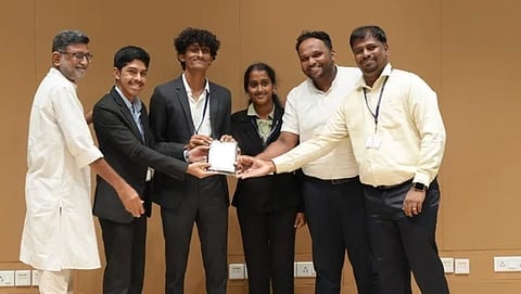 Vyasa M Nayak, Lisha D S, Joshua Quinthino Albuquerque from St Joseph Engineering College