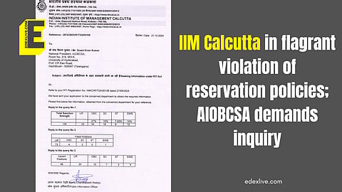 RTI reply from IIM Calcutta