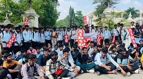 Scene from the protest