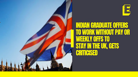 VIRAL: Indian graduate offers to work without pay or weekly offs to stay in the UK, gets criticised