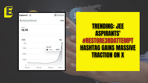 JEE aspirants' #restore3rdattempt