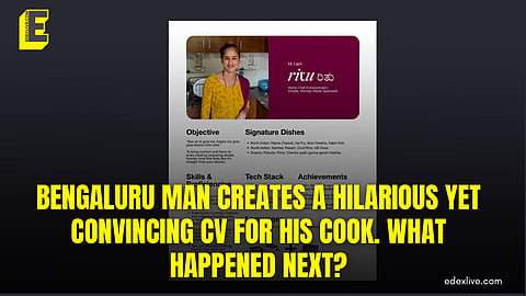 Bengaluru man creates a hilarious CV for his cook