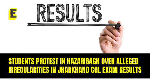 Students protest in Hazaribagh over alleged irregularities in Jharkhand CGL exam results