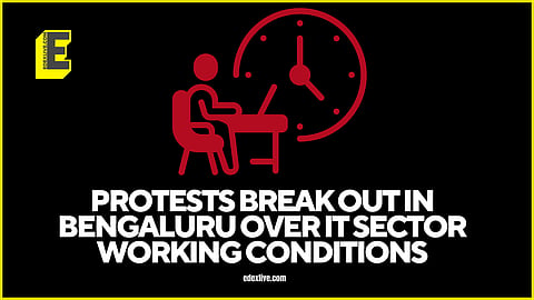 Karnataka State IT/ITeS Employees' Union (KITU) protest