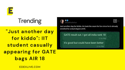 IIT student casually appearing for GATE bags AIR 18