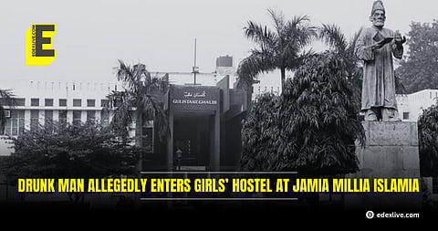 Jamia: Drunk man allegedly enters girls’ hostel; students stage protest against security breach