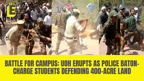 Police resorted to lathi-charging students