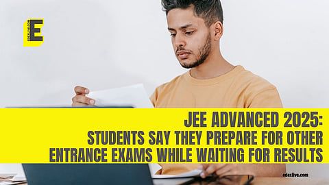 Students share their preparation strategies and plans for upcoming entrance exams while they wait for their JEE Advanced results