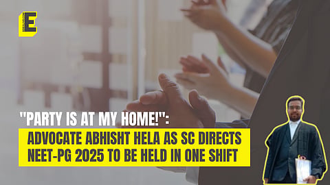 As the Supreme Court directed that the NEET-PG 2025 will be held in a single shift, this news brought overwhelming relief and joy to medical aspirants. Lawyer Abhisht Hela shares his experiences