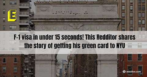 Redditor shares the story of getting his green card to NYU