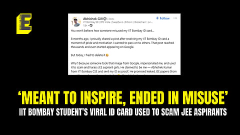 IIT Bombay student’s ID misused in scam targeting JEE aspirants, LinkedIn post goes viral