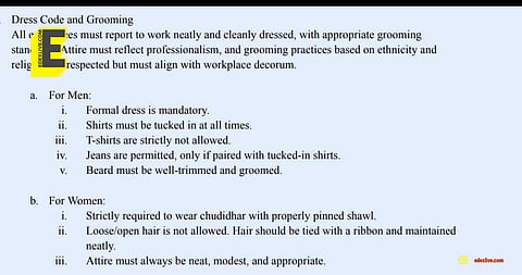 Reddit viral post on company's dress code