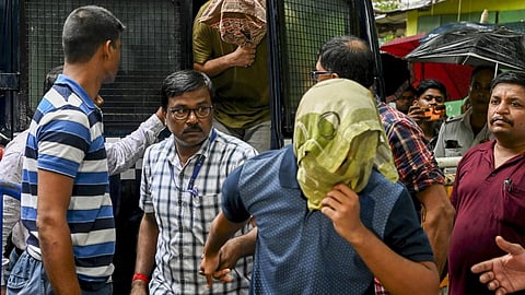 Accused in the Kolkata law student gang-rape case being produced before a court in Kolkata