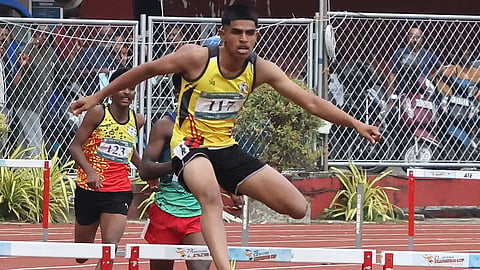 A meet record was set in athletics by Sreehari Karikkan of GV Raja Sports School in junior boys’ hurdles