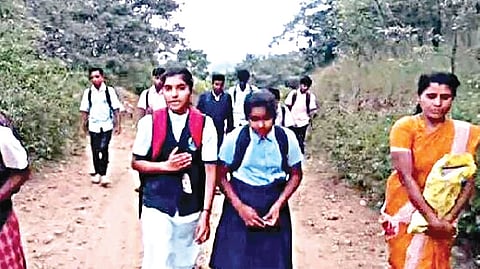 The long walk leaves the students exhausted by the time they reach school, and many find it difficult to concentrate in class
