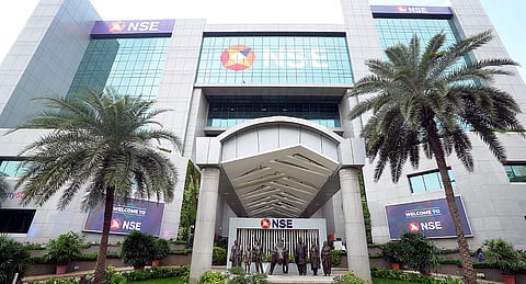 A view of the National Stock Exchange headquarters in Mumbai.