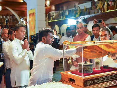 "Deeply appreciate PM Modi for honouring promise": Sri Lankan President on arrival of sacred relics of Lord Buddha