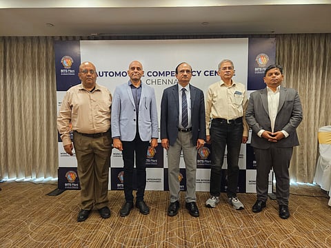 Left to right: Prof. Paramesw Chidamparam, Head of Core Engg. Group; Prof. PB Venkataraman, Dean – Work Integrated Learning Programmes (WILP); Prof. V. Ramgopal Rao, Group Vice Chancellor; Prof. G. Sundar, Director (Off-Campus Programmes & Industry Engagement); Mr. Ashok Sahu, COO – WILP