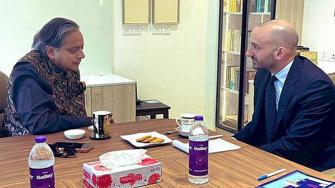 Shashi Tharoor meets French Minister Delegate Benjamin Haddad; discusses broadening of bilateral ties between India and France
