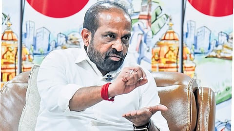 Health Minister Y Satya Kumar Yadav during AP Dialogues in Vijayawada.