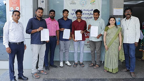 The recruitment drive reflected strong industry participation and the growing demand for skilled manpower in the Amaravati Capital Region.(Photo | Express)