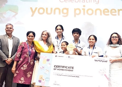 Students from Chirec International School, Hyderabad bag the beginner-level winners prize