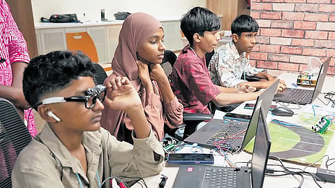 Students in the Little KITEs IT Clubs
