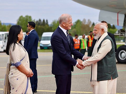 "Historic moment": Norwegian PM welcomes PM Modi to Oslo, looks forward to boosting cooperation