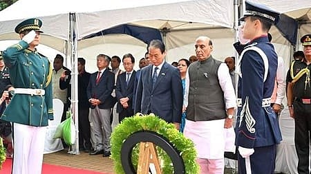 Rajnath Singh pays tribute to Indian veterans of the Korean War