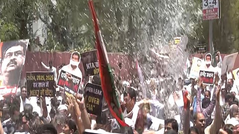 Youth Congress protests outside Lok Bhavan over NEET-UG paper leak