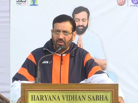 Haryana CM participates in Yoga protocol training ahead of International Yoga Day