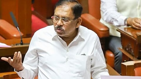 Bengaluru: Karnataka Home Minister G. Parameshwara addresses the Assembly during the Budget Session at Vidhana Soudha, in Bengaluru on Thursday, March 12, 2026. (Photo: IANS)