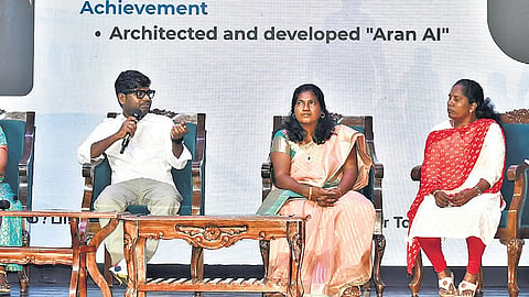 People from across several refugee camps sharing stories at the event held to commemorate World Refugee Day by UNHCR and SICCI at Victoria Public Hall in Chennai Photo | P Ravikumar