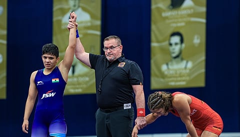 U23 World Champion Hansika Lamba clinches silver at Budapest Ranking Series 2026 (Credit: WFI)