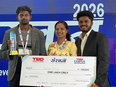 Student trio wins national hackathon with impact-resistant sports T-shirt