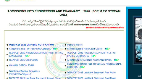TG EAMCET Second Phase Seat Allotment Result 2026