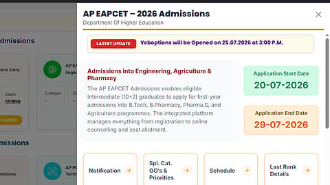 AP EAMCET Web Options 2026