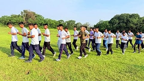 Indian Army conducts pre-recruitment training programme for Agniveer aspirants in Tripura (Photo: IANS)