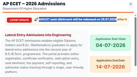 AP ECET Seat Allotment 2026
