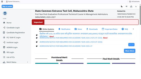 MAH MBA CAP Round 1 Result 2026