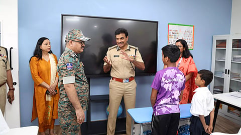 Telangana DGP Anand reviews progress of Young India Police School