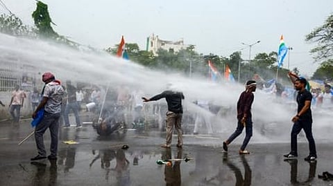 Kerala: BJYM march in support of PSC rank holders turns tense; police use water cannons