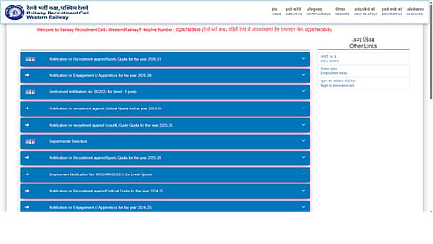 Western Railway Sports Quota Recruitment 2026