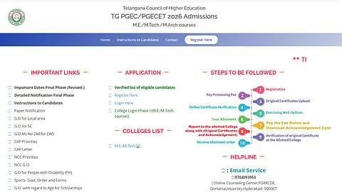 TG PGECET Final Phase Counselling 2026